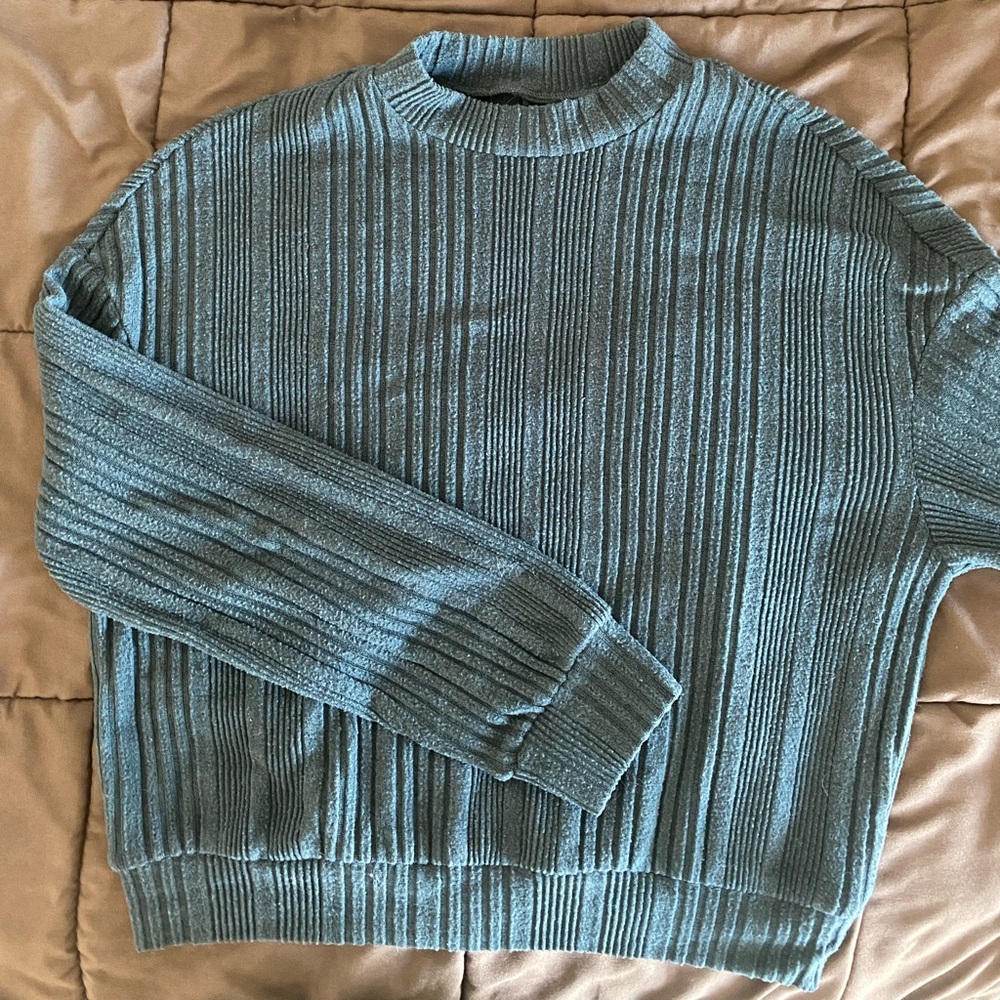 shein medium blue sweater